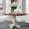 Rustic Brown Lorraine Pedestal Extending Dining Tables (Photo 24 of 25)