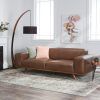 Celine Sectional Futon Sofas With Storage Camel Faux Leather (Photo 13 of 25)