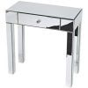 Silver Mirror And Chrome Console Tables (Photo 2 of 15)