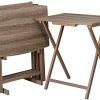 Smoke Gray Wood Square Console Tables (Photo 4 of 15)