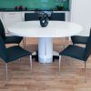 White Gloss Round Extending Dining Tables (Photo 16 of 25)