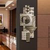 Abstract Metal Wall Art With Clock (Photo 7 of 15)