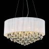 White Contemporary Chandelier (Photo 11 of 15)