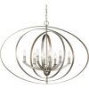 Burnished Silver 25-Inch Four-Light Chandeliers (Photo 6 of 15)
