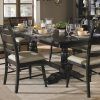 Caira Black 7 Piece Dining Sets With Upholstered Side Chairs (Photo 5 of 25)