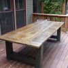 Country Dining Tables With Weathered Pine Finish (Photo 9 of 25)