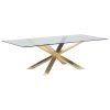 Dining Tables With Brushed Gold Stainless Finish (Photo 3 of 25)