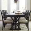 Rustic Mahogany Benchwright Pedestal Extending Dining Tables (Photo 25 of 25)