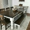 Distressed Walnut And Black Finish Wood Modern Country Dining Tables (Photo 4 of 25)