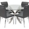 Eames Style Dining Tables With Chromed Leg And Tempered Glass Top (Photo 8 of 25)