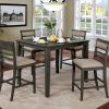 Hanska Wooden 5 Piece Counter Height Dining Table Sets (Set Of 5) (Photo 1 of 25)