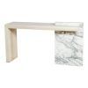 Honey Oak And Marble Console Tables (Photo 11 of 15)