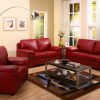 Red Leather Couches And Loveseats (Photo 9 of 15)