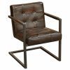 Dark Brown Leather Dining Chairs (Photo 20 of 25)