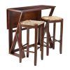 Transitional Antique Walnut Drop-Leaf Casual Dining Tables (Photo 24 of 25)