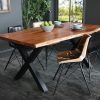 Acacia Dining Tables With Black-Legs (Photo 18 of 25)