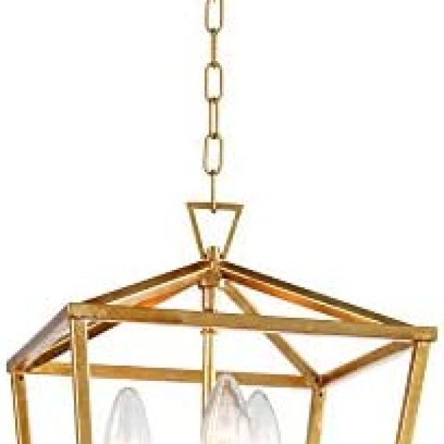 15 Collection of Gild Three-light Lantern Chandeliers