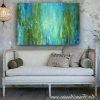 Blue Green Abstract Wall Art (Photo 1 of 15)