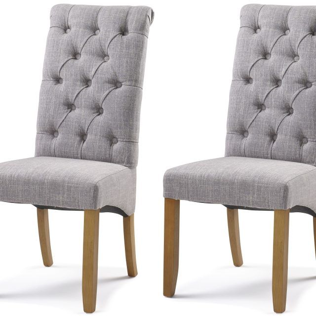 25 Photos Button Back Dining Chairs