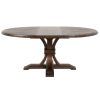 Rustic Mahogany Benchwright Pedestal Extending Dining Tables (Photo 9 of 25)