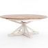25 Photos Driftwood White Hart Reclaimed Pedestal Extending Dining Tables