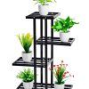 Four-Tier Metal Plant Stands (Photo 3 of 15)