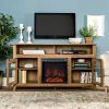 Wood Highboy Fireplace Tv Stands (Photo 2 of 15)