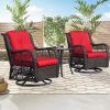 Rocking Chairs Wicker Patio Furniture Set (Photo 13 of 15)