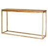 Walnut Wood And Gold Metal Console Tables (Photo 11 of 15)
