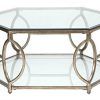 White Grained Wood Hexagonal Console Tables (Photo 3 of 15)