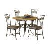 Candice Ii 5 Piece Round Dining Sets With Slat Back Side Chairs (Photo 5 of 25)