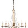 French White 27-Inch Six-Light Chandeliers (Photo 11 of 15)