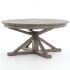 The 25 Best Collection of Gray Wash Benchwright Pedestal Extending Dining Tables