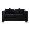 2 Seater Black Velvet Sofa Beds (Photo 6 of 15)