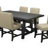 Jaxon Grey 7 Piece Rectangle Extension Dining Sets With Uph Chairs (Photo 3 of 25)