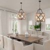 White Distressed Lantern Chandeliers (Photo 1 of 15)