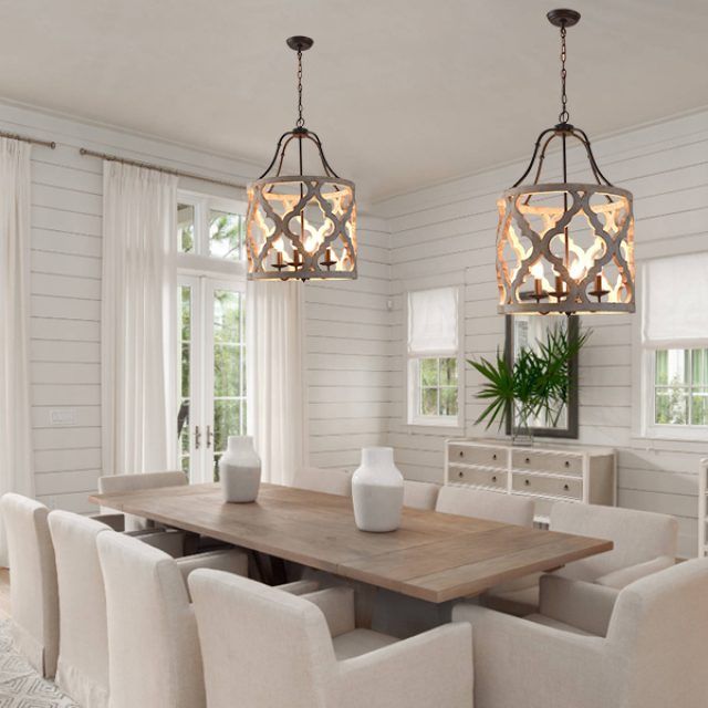 The 15 Best Collection of White Distressed Lantern Chandeliers