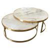 Modern Round Faux Marble Coffee Tables (Photo 9 of 15)