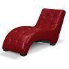 Red Leather Chaises (Photo 1 of 15)