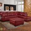 Red Leather Sectional Couches (Photo 9 of 15)