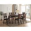 Caira Black 5 Piece Round Dining Sets With Upholstered Side Chairs (Photo 10 of 25)