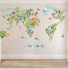 Wall Art Stickers World Map (Photo 12 of 15)