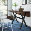 Transitional Antique Walnut Drop-Leaf Casual Dining Tables (Photo 17 of 25)
