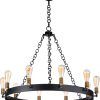 Natural Brass 19-Inch Eight-Light Chandeliers (Photo 8 of 15)