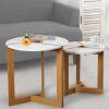 2-Piece Round Console Tables Set (Photo 12 of 15)