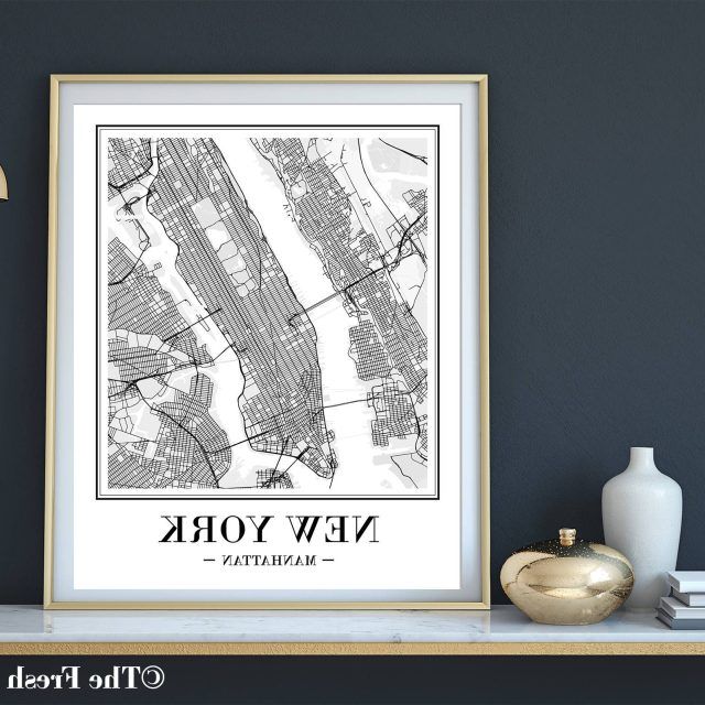 Top 15 of New York City Map Wall Art