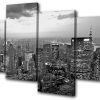 Black And White New York Canvas Wall Art (Photo 3 of 15)
