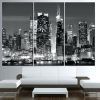 New York Skyline Canvas Black And White Wall Art (Photo 9 of 15)