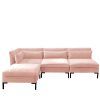 4Pc Alexis Sectional Sofas With Silver Metal Y-Legs (Photo 1 of 25)