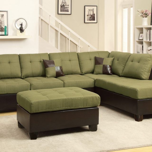 15 Ideas of Green Sectional Sofas with Chaise